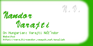 nandor varajti business card